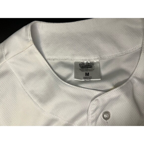 SpongeBob SquarePants Men’s Medium Button Front Athletic Graphic Baseball Jersey - Picture 3 of 3